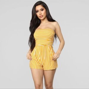 Anchors Up Striped Romper